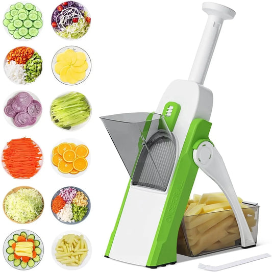 Multi Vegetable Chopper, Potato Slicer, Vegetable Slicer, Carrot Grater, French Fries, Onion Slicer, Cheese Slicer, Kitchen Tool Suitable for All Homes